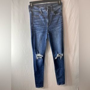 American Eagle outfitters Women’s Super Hi Rise Jegging Blue Jeans Denim size 2